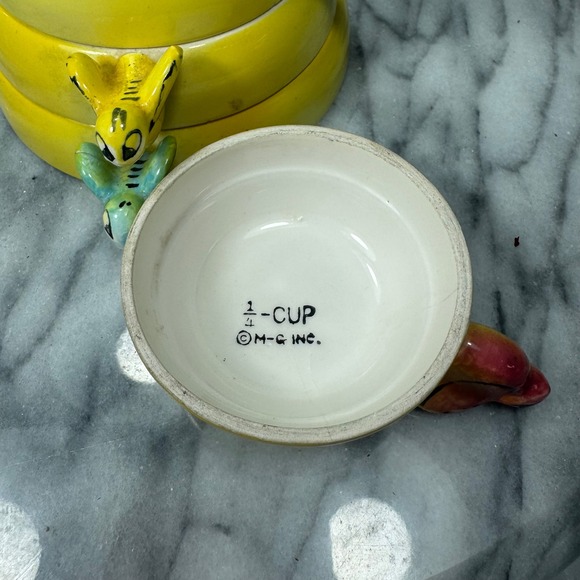 Vintage Menschik Goldman bees beehive stacking measuring cups 60's - Picture 4 of 7